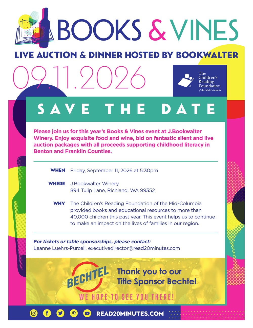 Books & Vines 2026 Save the Date